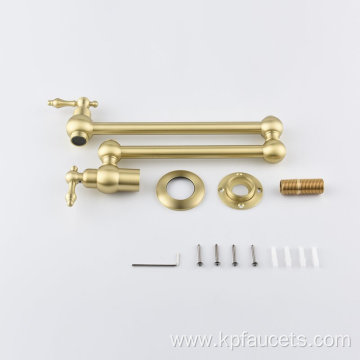 Matte Brushed Gold Folding Pot Filler Faucet